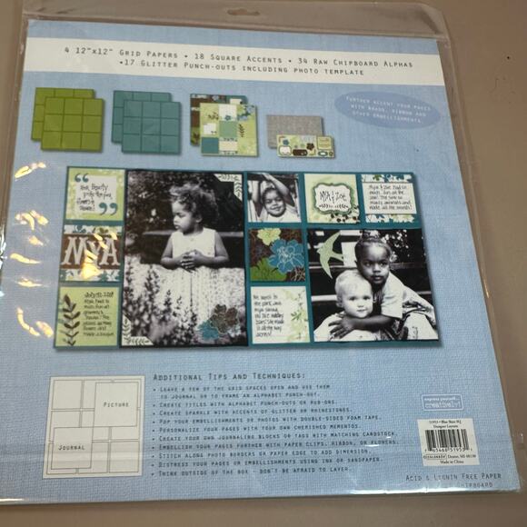 NEW Perfect Pages Scrapbooking Kit Everyday Grid Layout Designer Over 70 Pieces - Picture 4 of 8